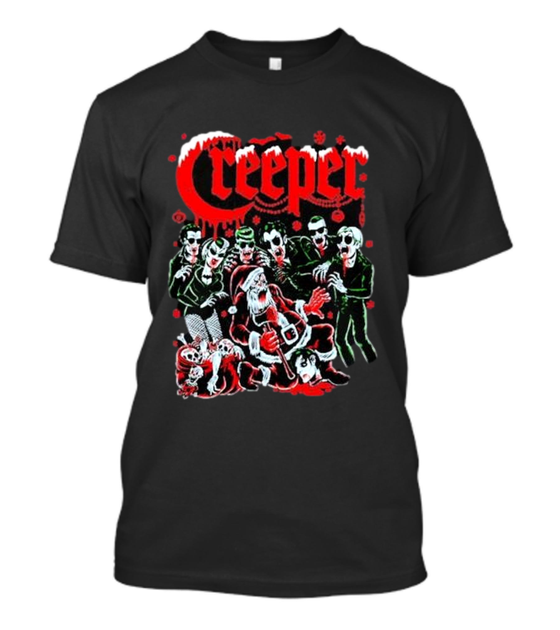 Creeper Sol Rac Santa Christmas Party T-Shirt