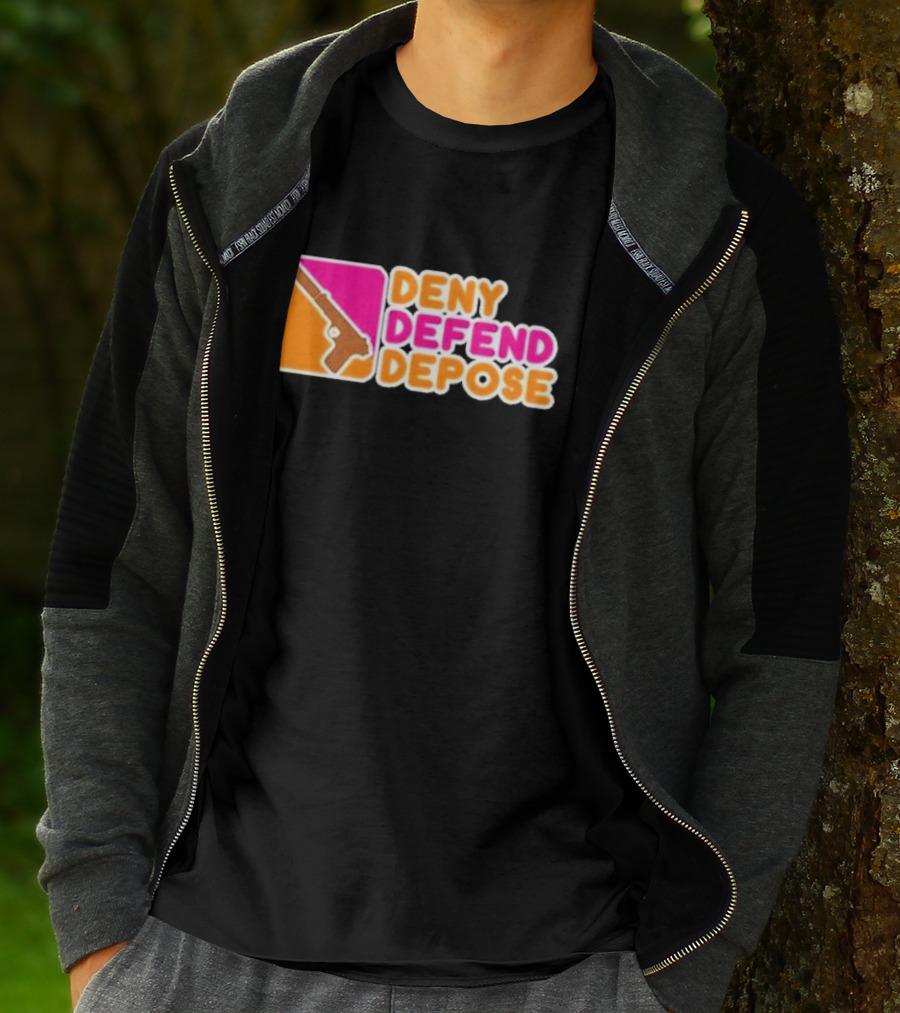 Deny Defend Depose Dunkin’ Donuts Revolver T-Shirt
