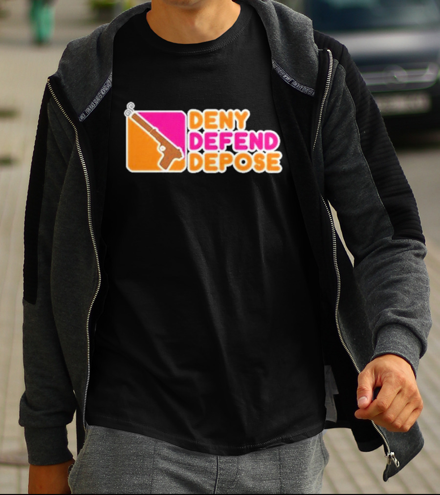 Deny Defend Depose Dunkin’ Donuts Revolver T-Shirt