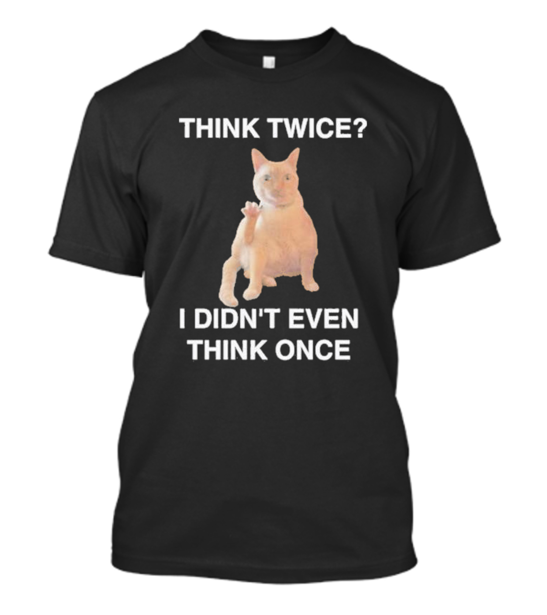 Think Twice I Didn’t Even Think Once Cat T-Shirt