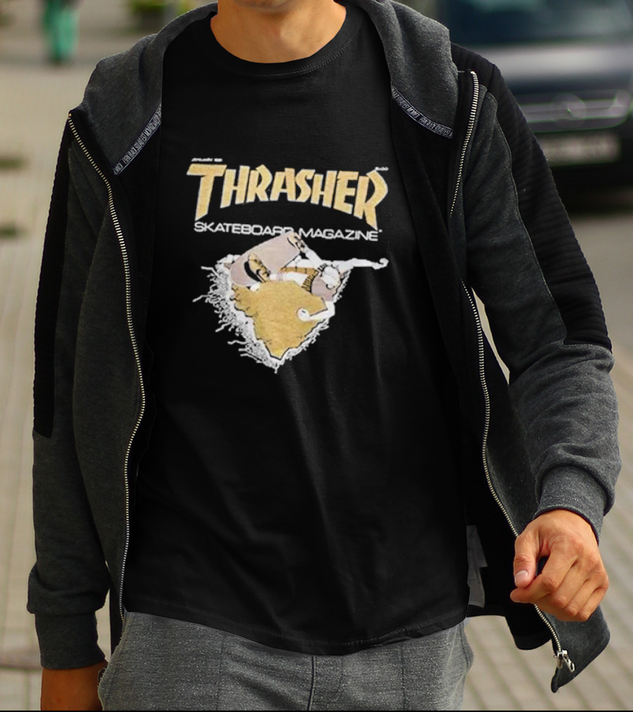 Thrasher Skateboard Magazine Torn Concrete T-Shirt