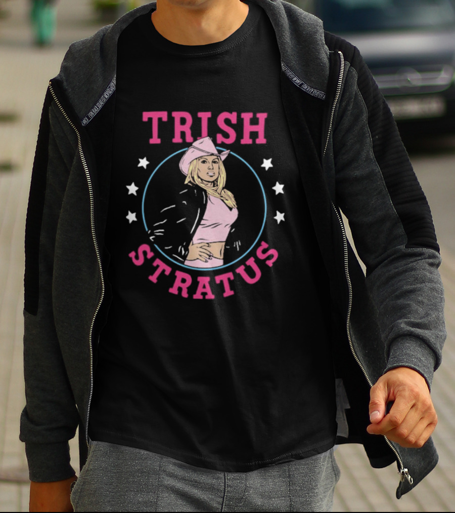 Trish Stratus WWE Cowgirl Icon With Stars And Jacket T-Shirt