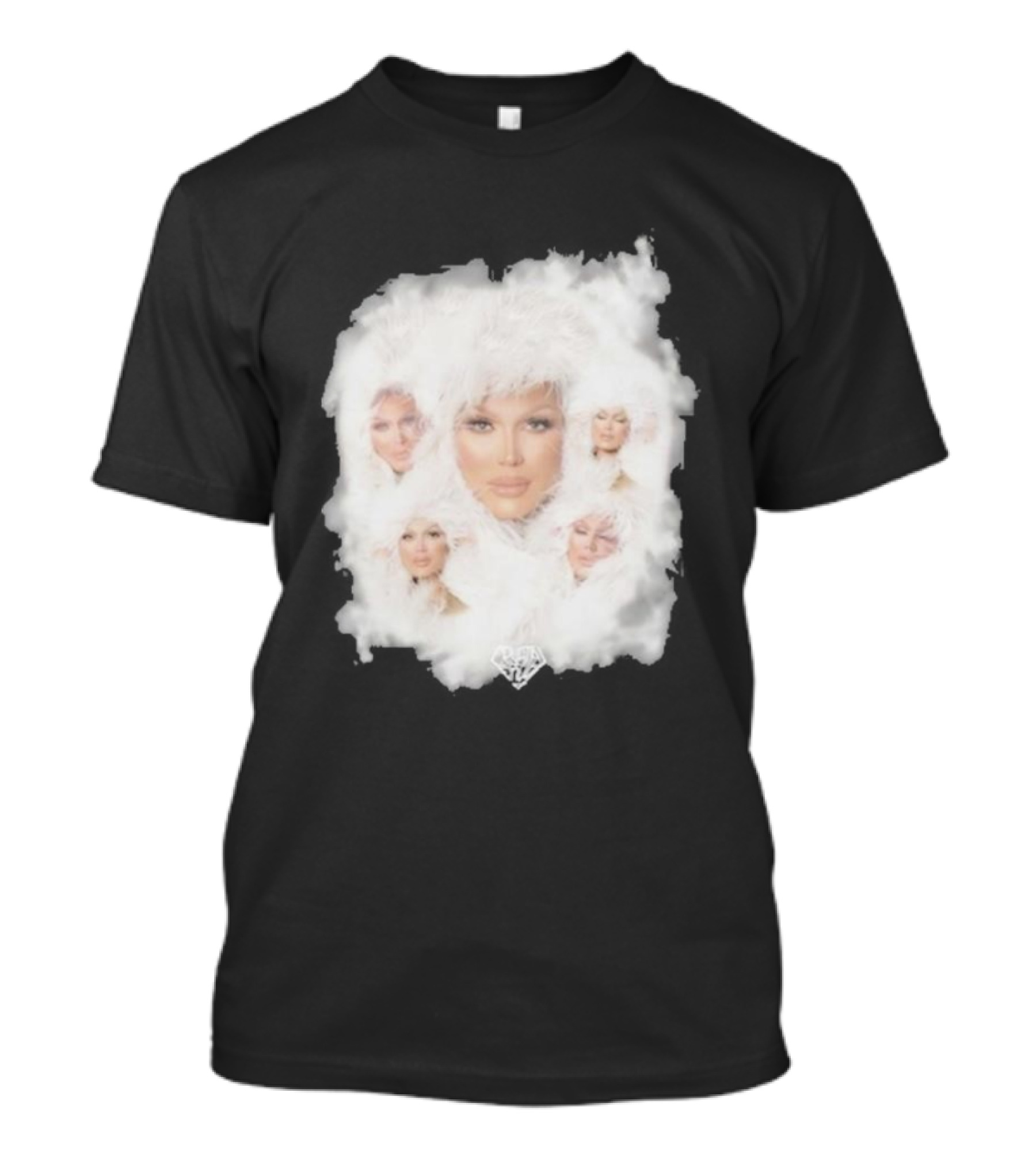 Drag Queen Crystal Envy Photo Collage Feathery Portrait Compilation T-Shirt
