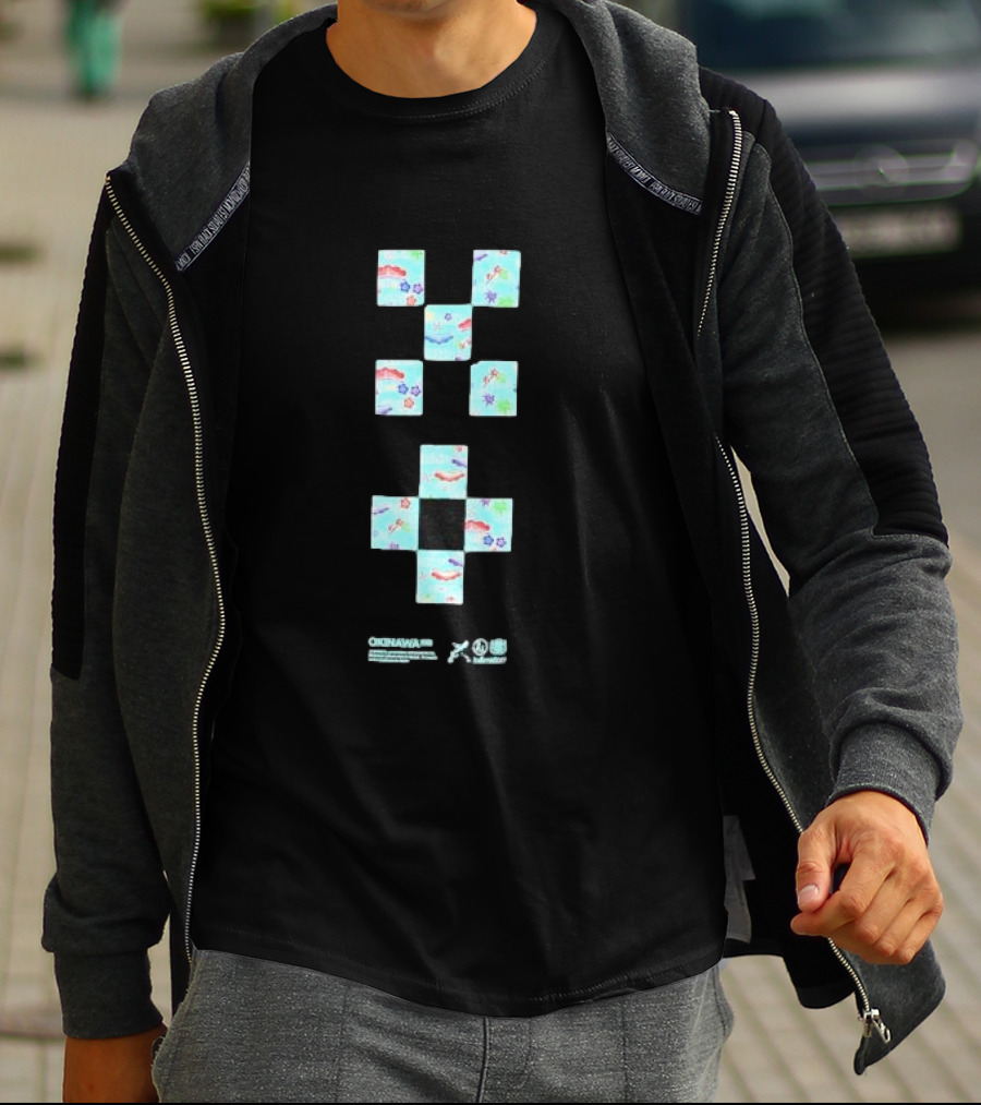 Minsa Okinawa Patterns Koi Fish Sakura Symbols Karate T-Shirt