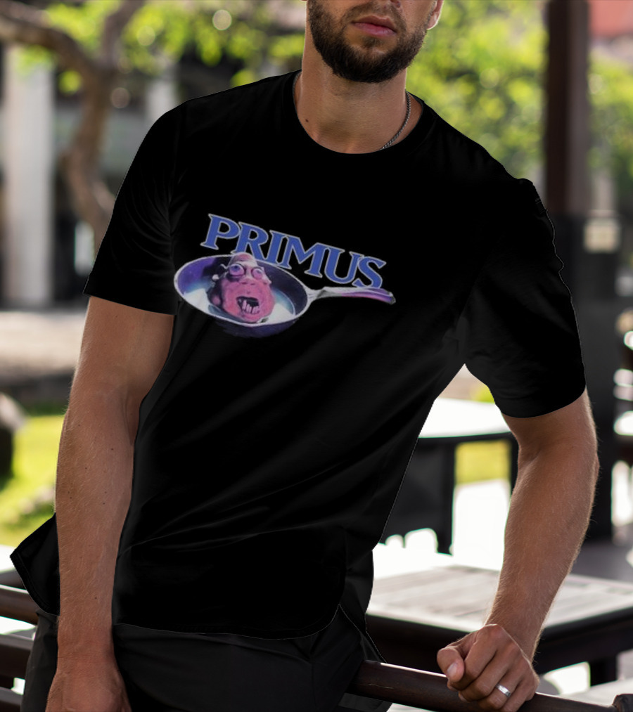 Primus Fizzle Fry Album Art Purple Character In Pan T-Shirt