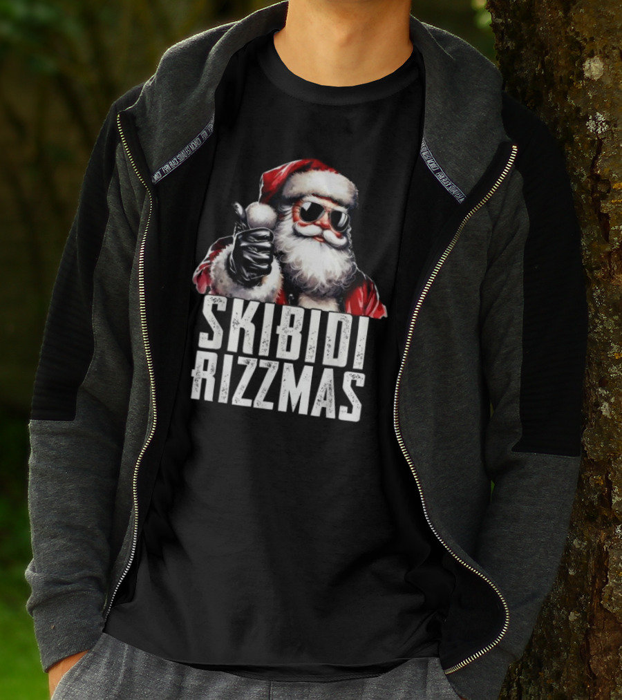 Skibidi Rizzmas Santa Claus Charisma Cool Christmas Rizz Kid T-Shirt