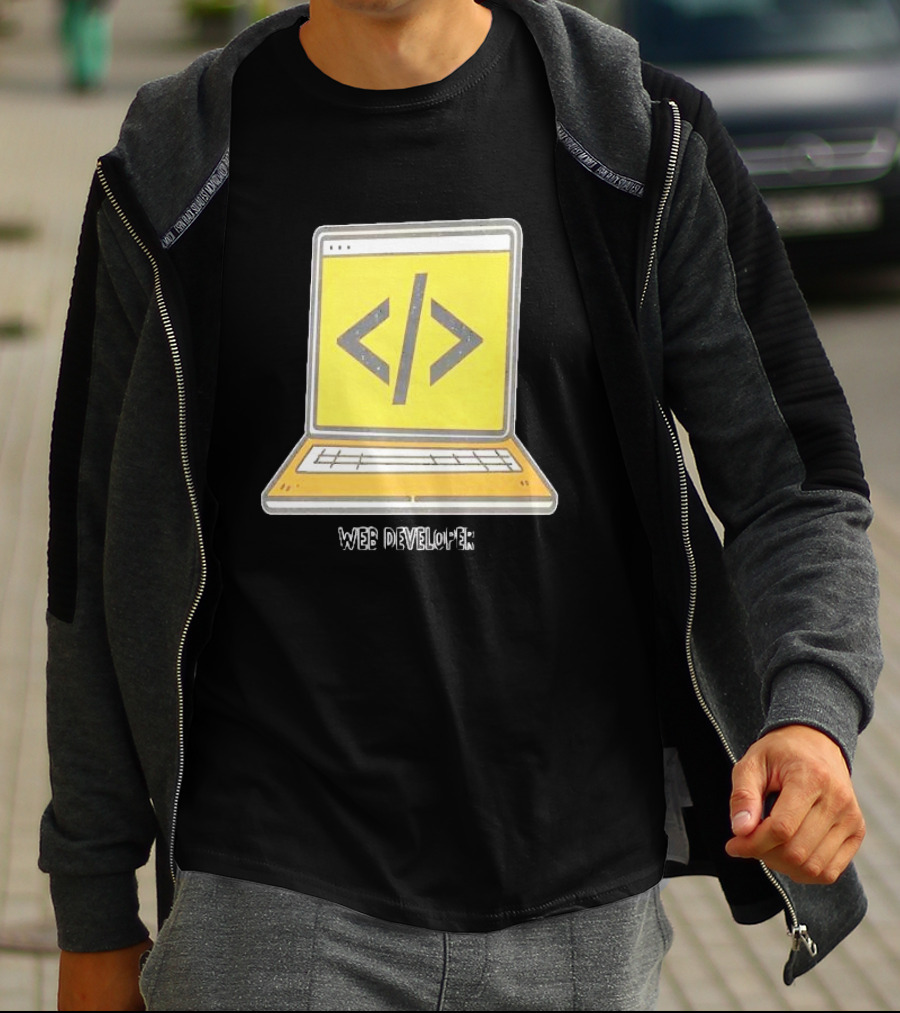 Web Developer Laptop Code Symbol Professional Occupation T-Shirt