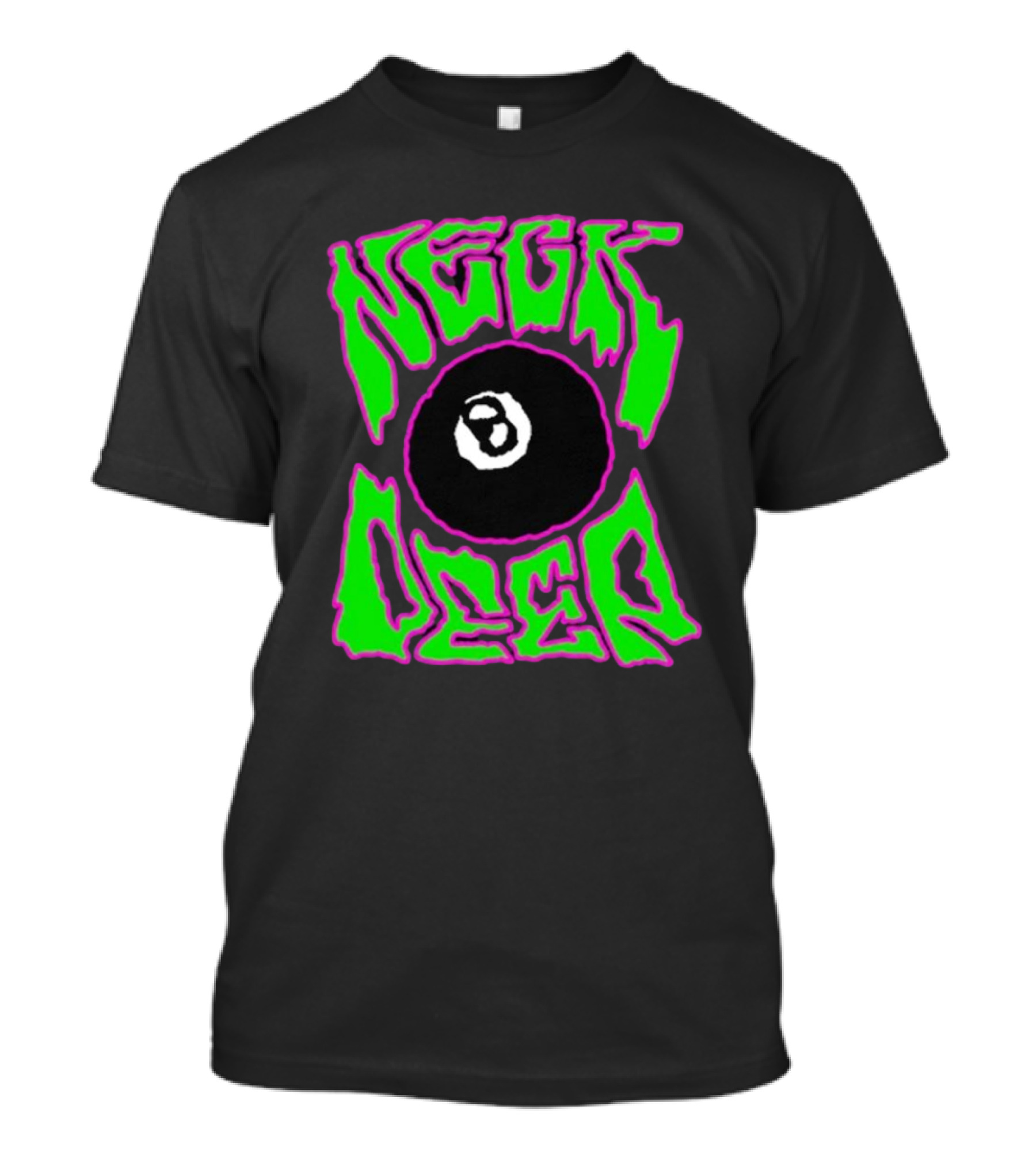 Neck Deep 8 Ball Neon Green Purple Pop Punk T-Shirt