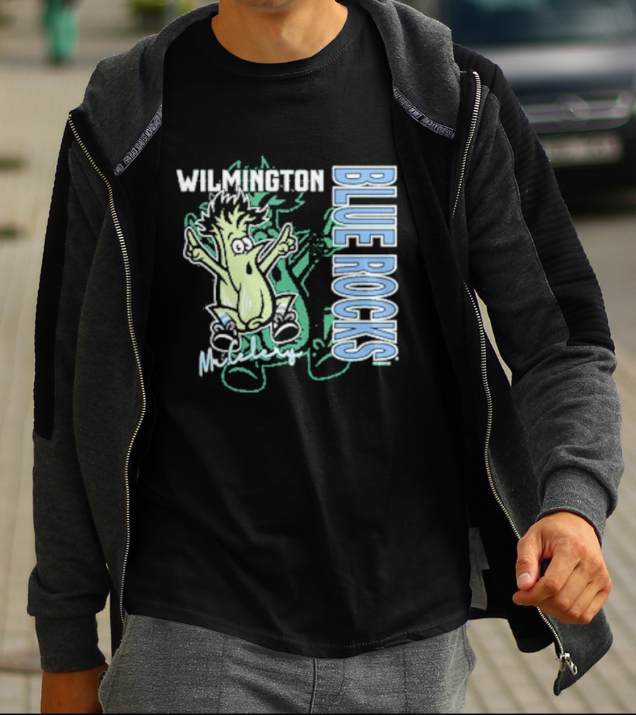 Wilmington Blue Rocks Mr. Celery Character T-Shirt