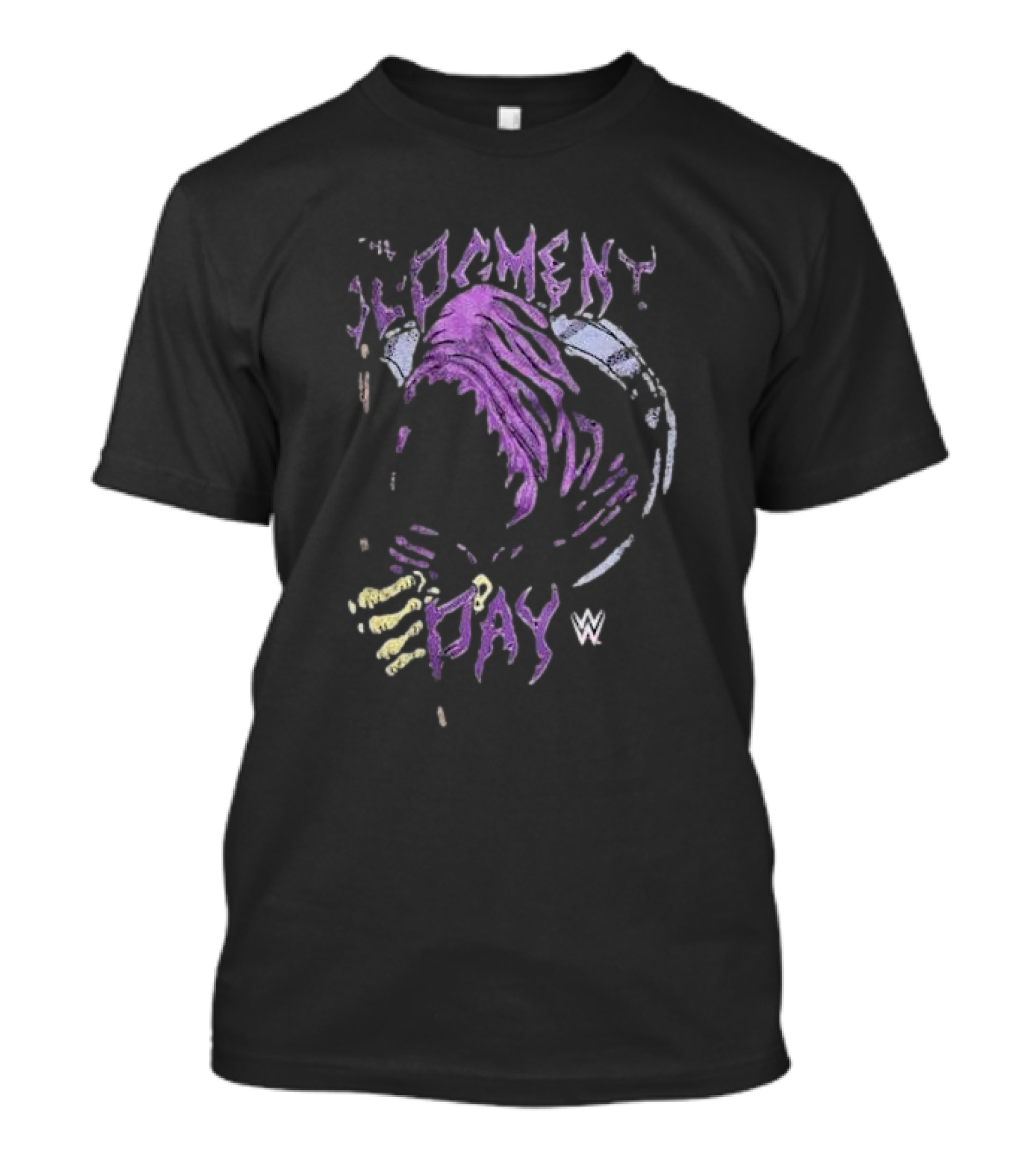 WWE The Judgment Day Grim Reaper Purple Cloaked Skeleton T-Shirt