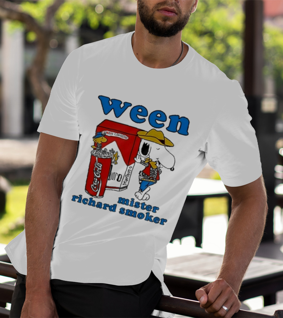 Ween Mister Richard Smoker Snoopy Coca-Cola Marlboro T-Shirt
