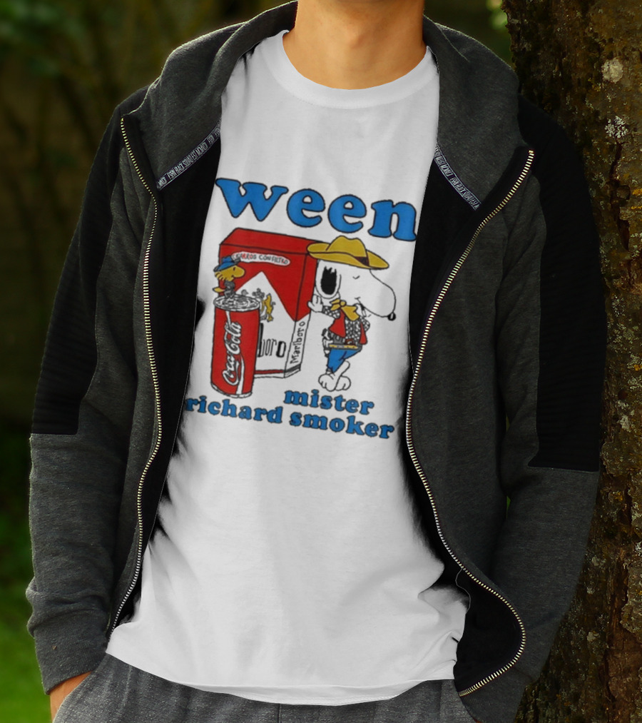Ween Mister Richard Smoker Snoopy Coca-Cola Marlboro T-Shirt