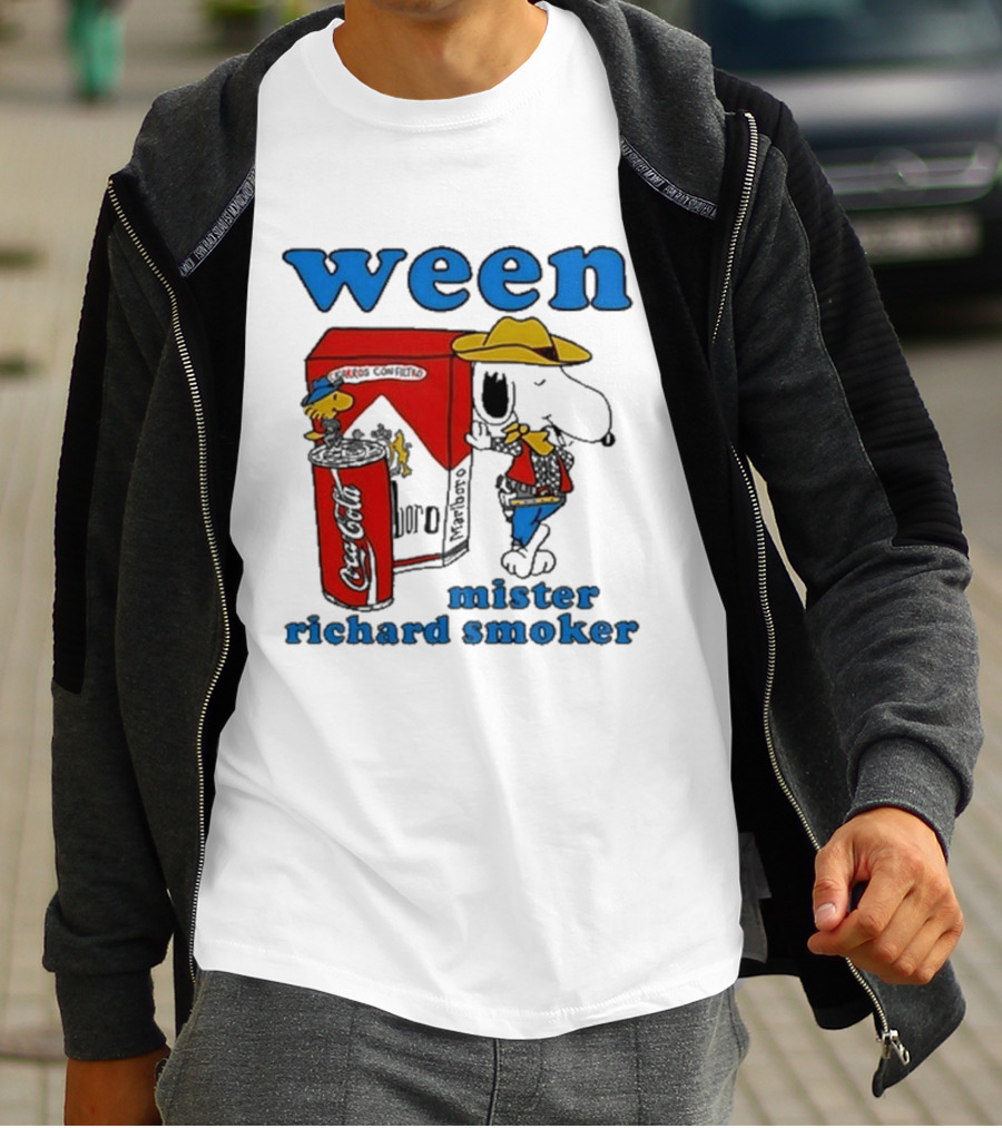 Ween Mister Richard Smoker Snoopy Coca-Cola Marlboro T-Shirt