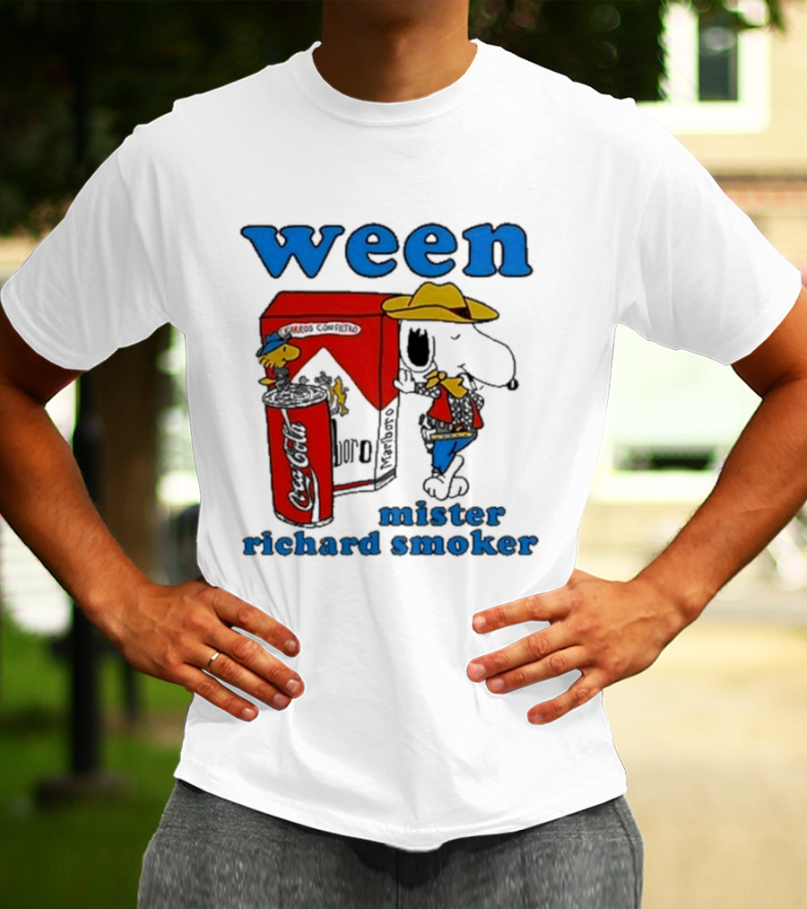 Ween Mister Richard Smoker Snoopy Coca-Cola Marlboro T-Shirt