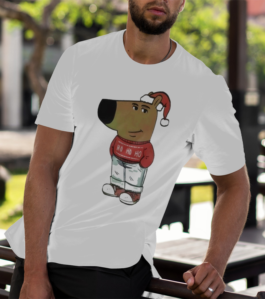 Ho Ho Ho Chill Guy Dog Christmas T-Shirt