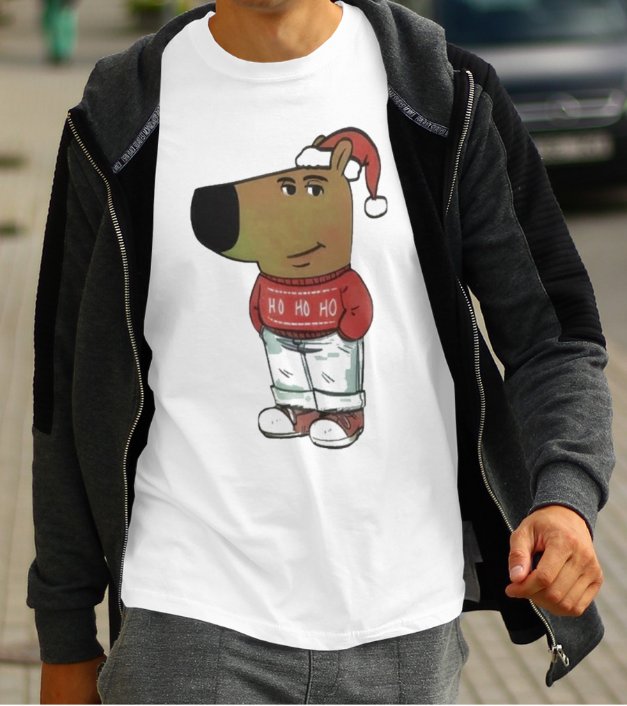 Ho Ho Ho Chill Guy Dog Christmas T-Shirt
