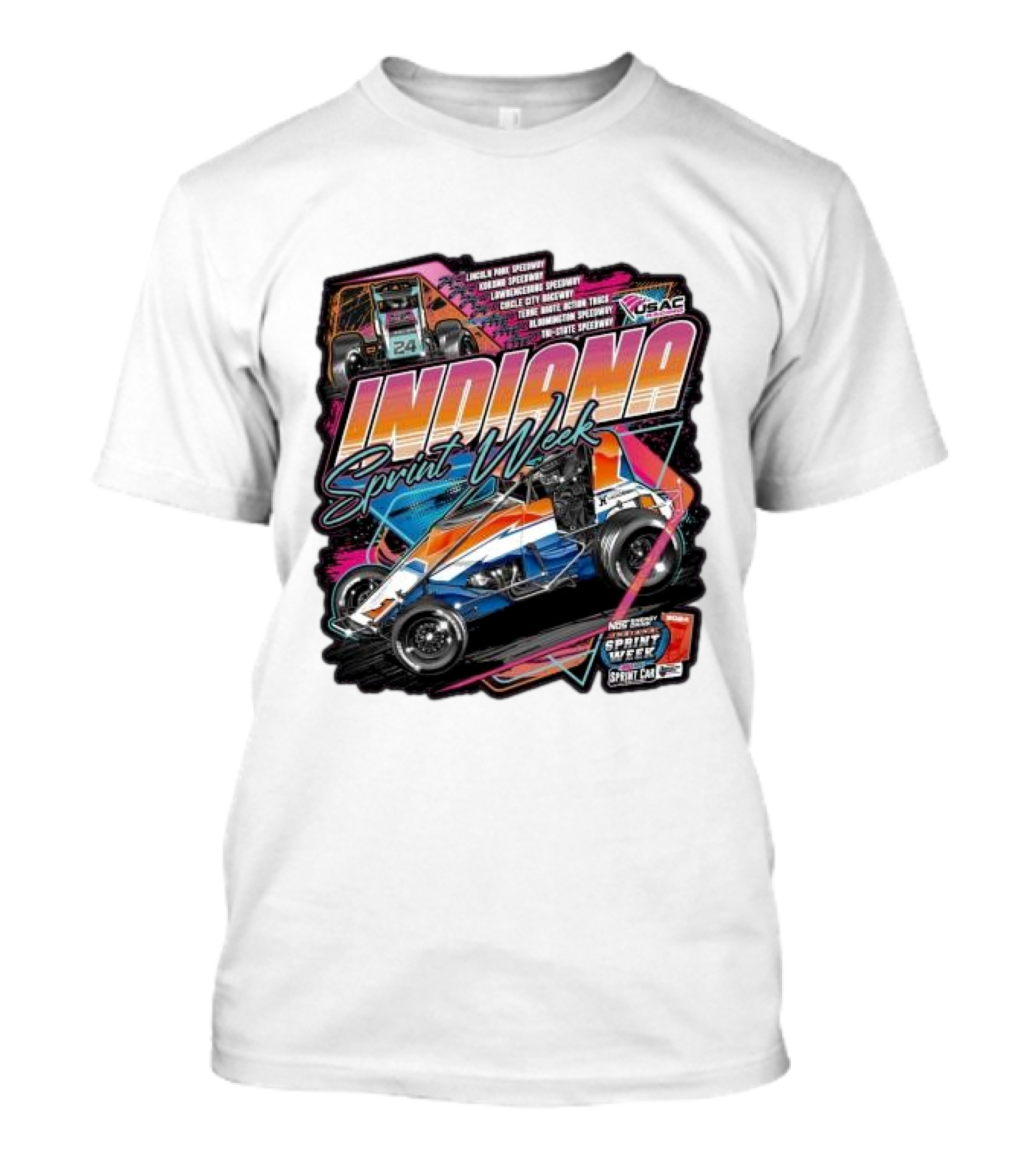 Indiana Sprint Week USAC Sprint Car Racing T-Shirt