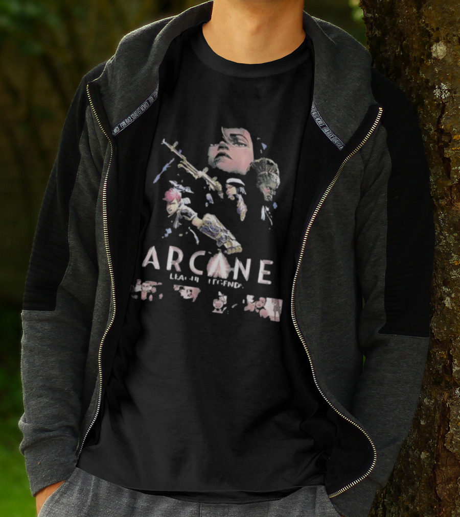 Arcane League Of Legends Jinx Vi And Caitlyn T-Shirt