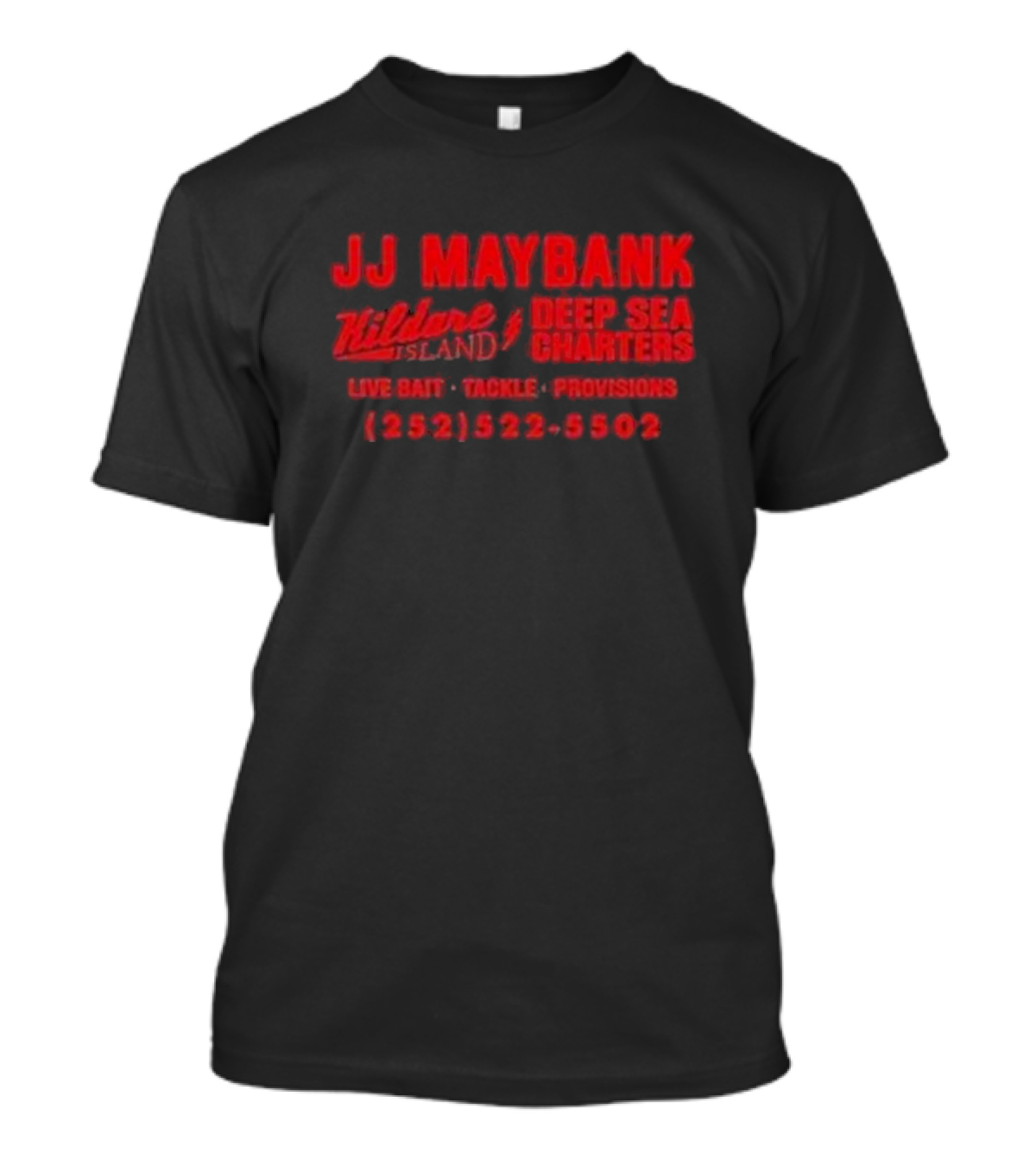 JJ Maybank Kildare Island Deep Sea Charters Live Bait Tackle Provisions Christmas T-Shirt