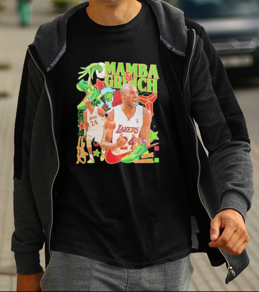 Mamba And Grinch Stole Christmas Kobe Bryant Lakers T-Shirt