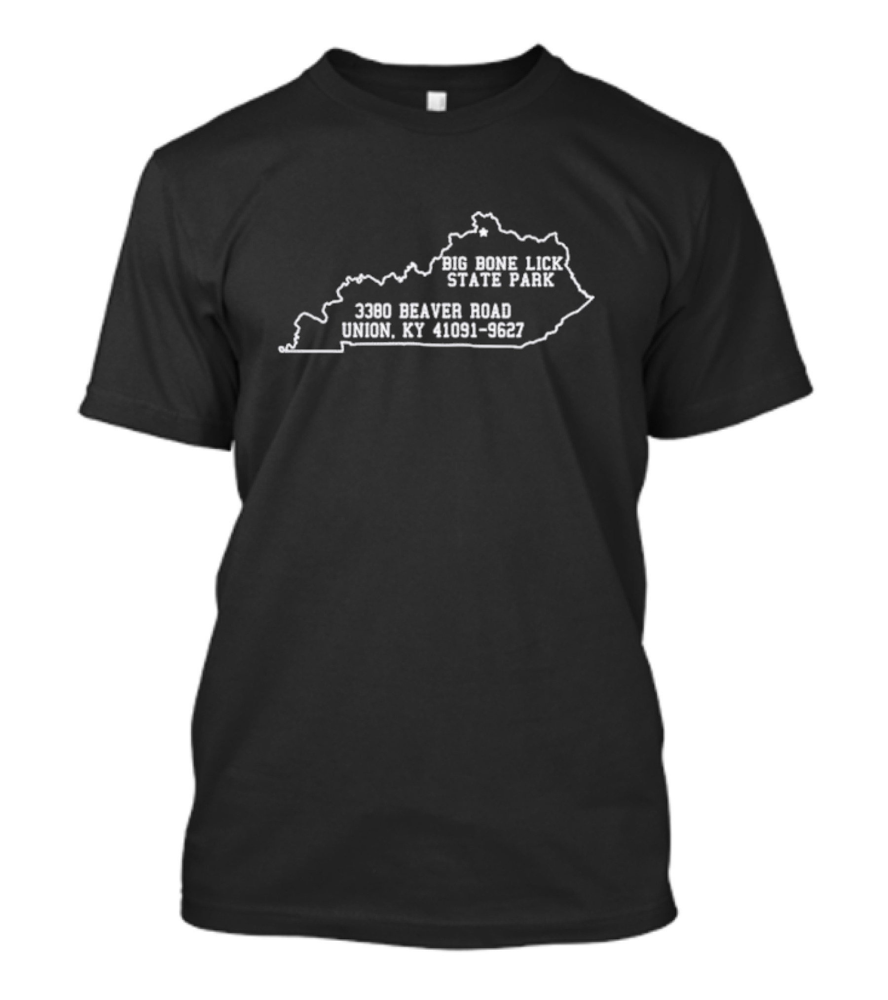 Big Bone Lick State Park Kentucky 3380 Beaver Road Union 41091-9627 Map T-Shirt