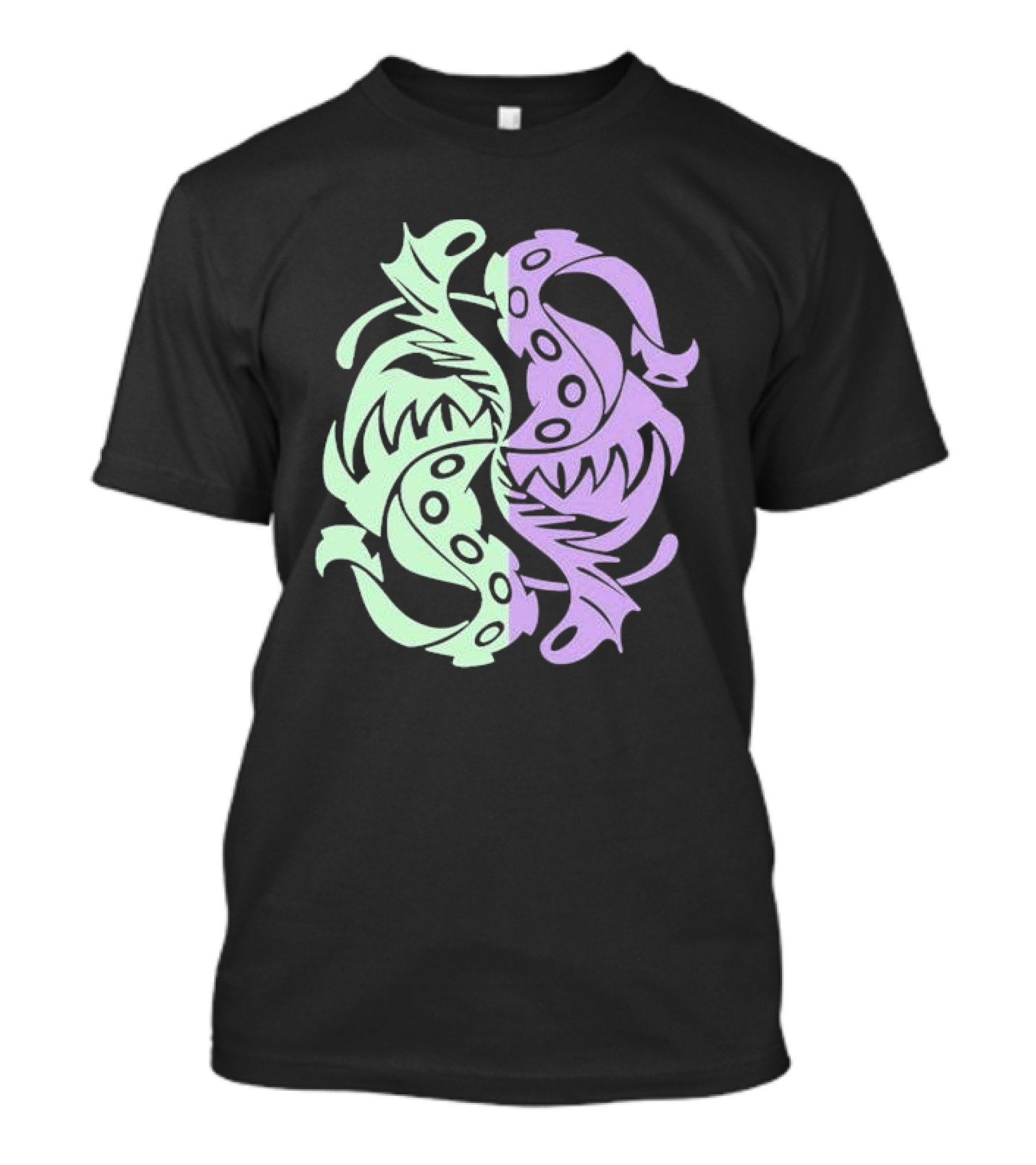 Envy Sigil Green And Purple Tribal Yin Yang T-Shirt