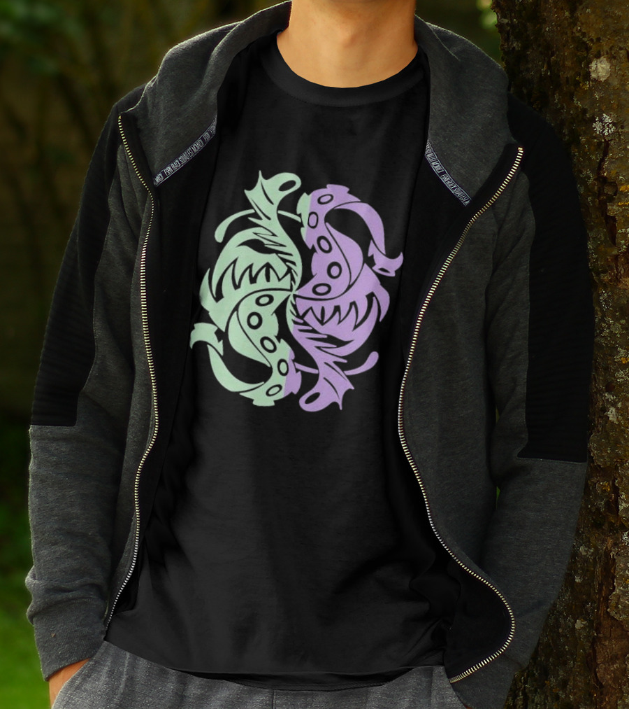 Envy Sigil Green And Purple Tribal Yin Yang T-Shirt
