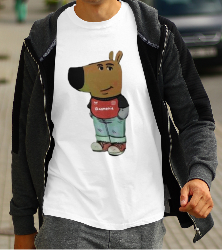 Chill Guy Dog Bayer 04 Leverkusen Mascot Wearing Red Black T-Shirt