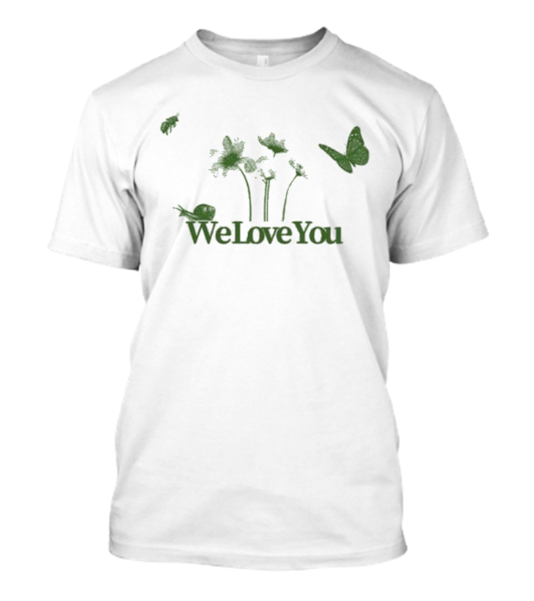 We Love You Nature Flower Butterfly And Ladybug T-Shirt