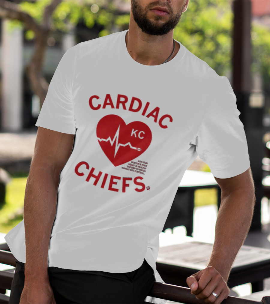Cardiac Chiefs KC Heartbeat Kansas City Football T-Shirt