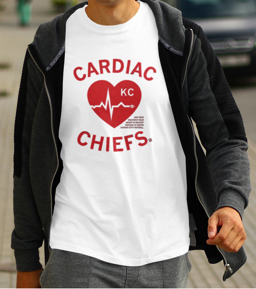 Cardiac Chiefs KC Heartbeat Kansas City Football T-Shirt