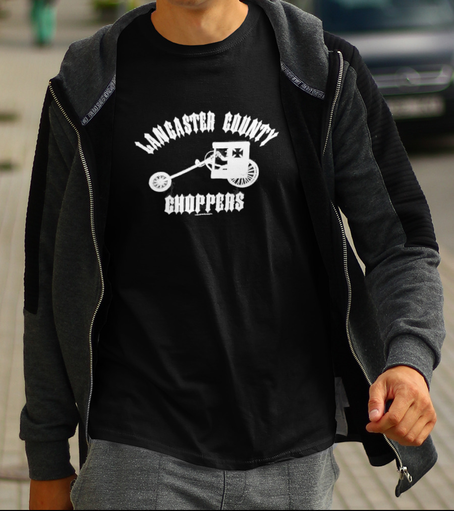 Lancaster County Choppers Amish Buggy Motorcycle Fusion T-Shirt