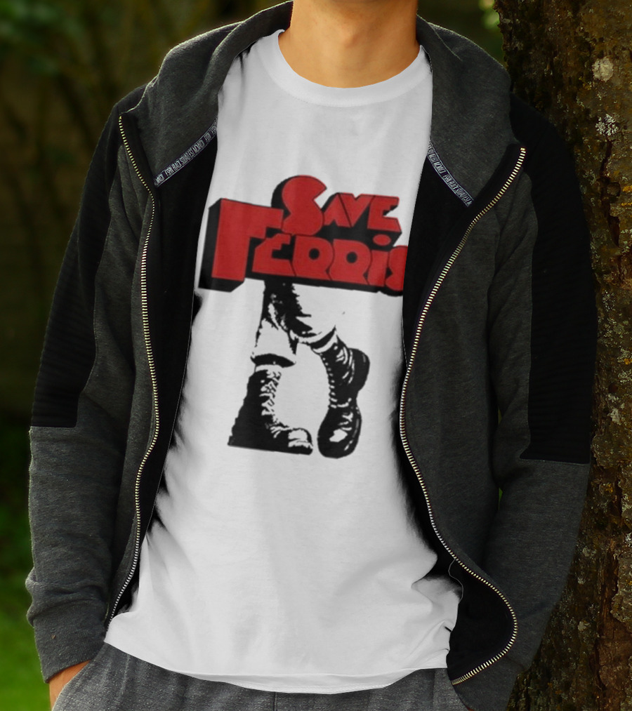 Save Ferris Punk Boots Iconic Style Ferris Bueller's Day Off T-Shirt
