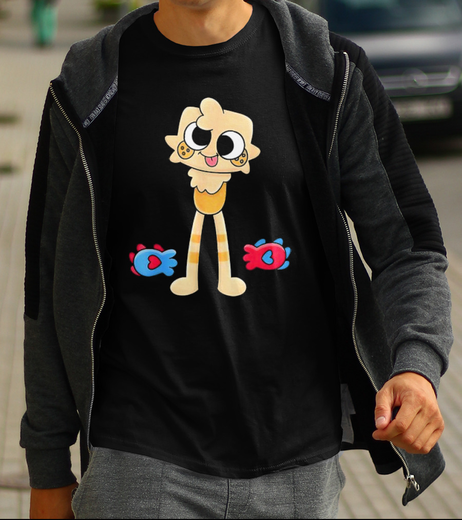 Dandy’s World Goob Costume For Kids And Adults Christmas Cartoon Character With Playful Fish Icons T-Shirt