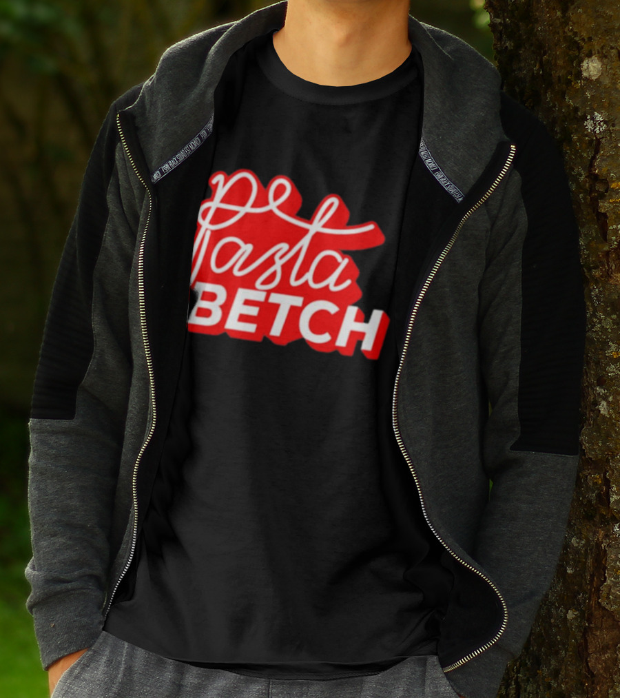 ITSQCP Pasta Betch Red And White Bold Script T-Shirt