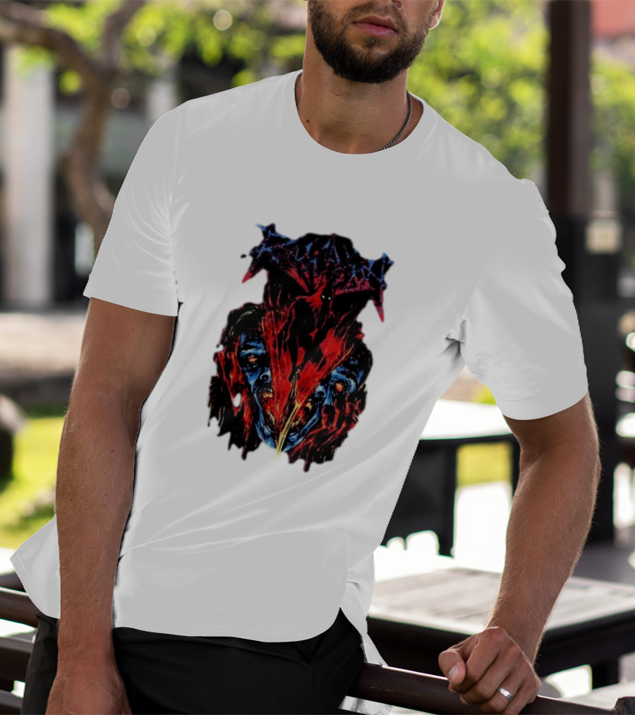 Revocation Nihilistic Violence Album Art Two Colossal Colorful Faces T-Shirt