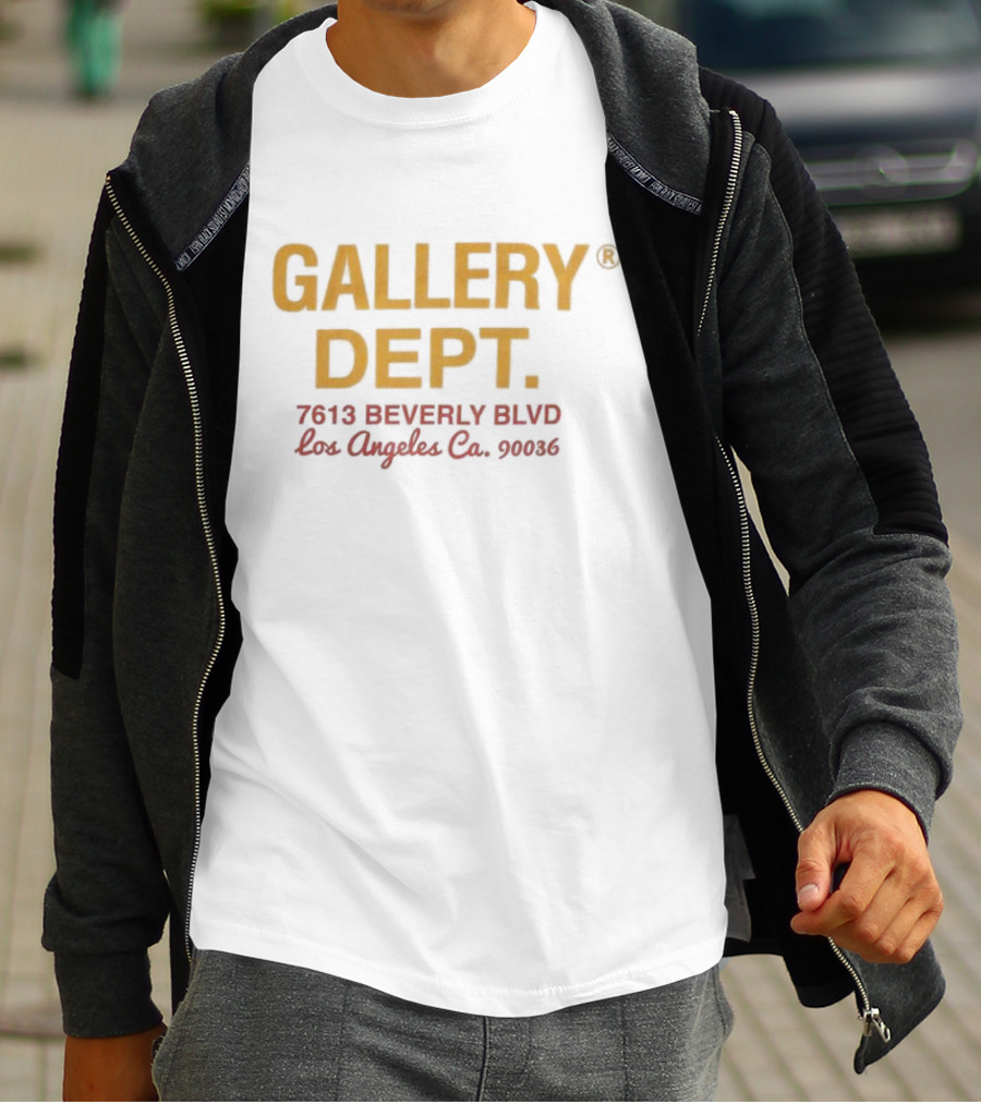 GALLERY DEPT 7613 BEVERLY BLVD Los Angeles Co. 90036 T-Shirt