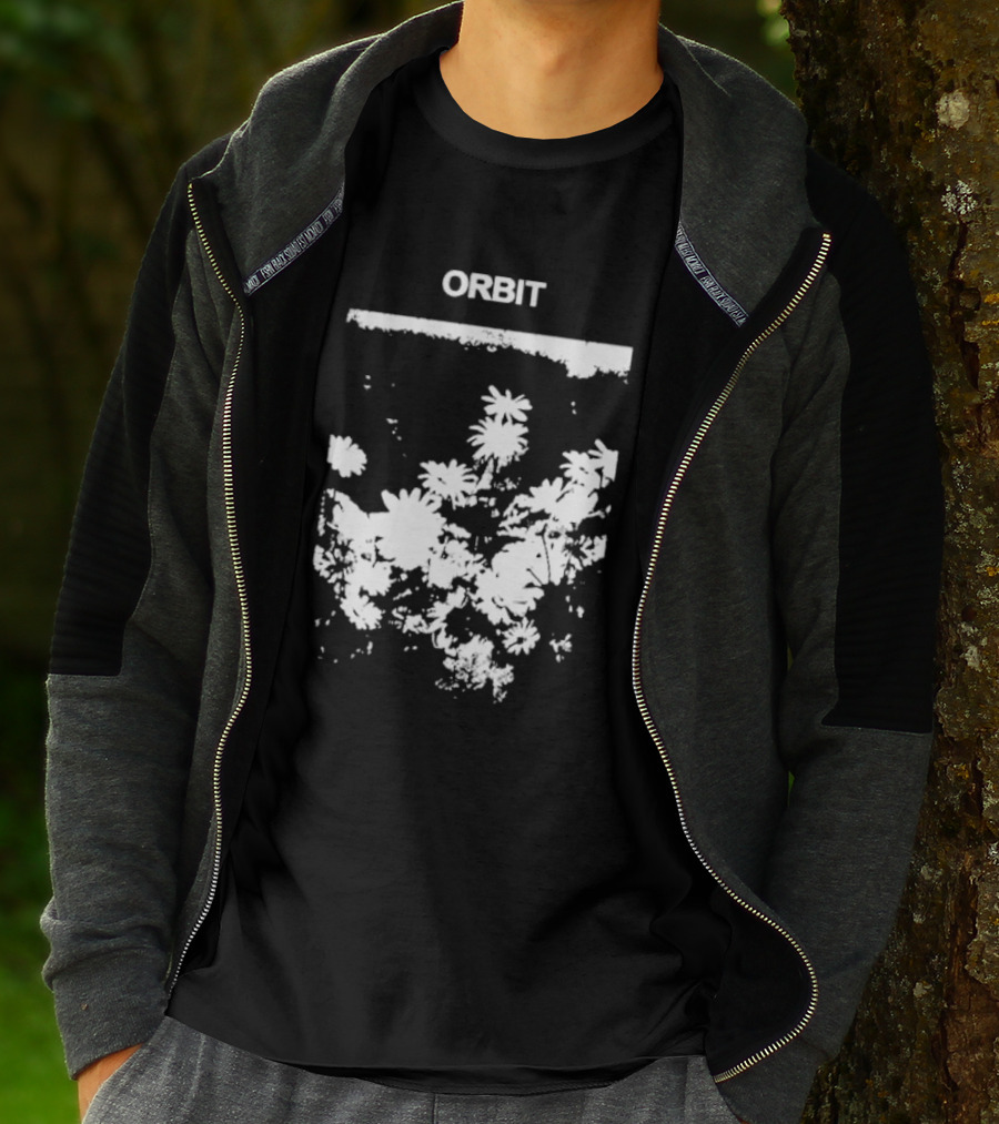 Orbit Flowers White Silhouettes T-Shirt