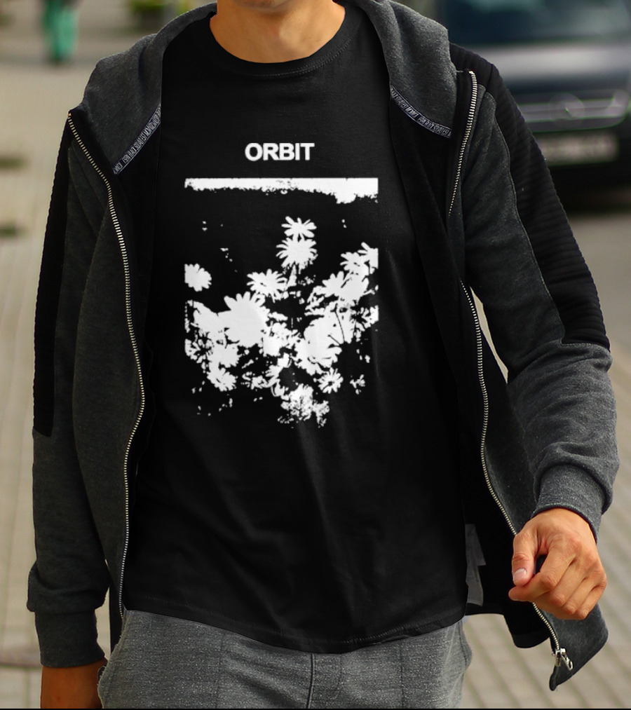 Orbit Flowers White Silhouettes T-Shirt
