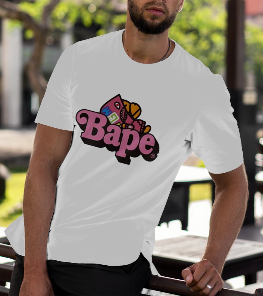 Bape Pink Shark Milo WGM T-Shirt