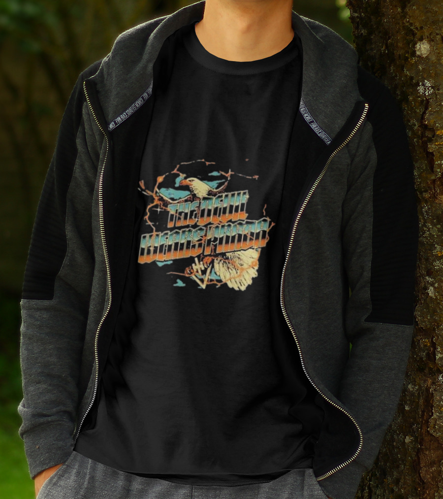 The Devil Wears Prada Bald Eagle Electric Orange And Blue T-Shirt