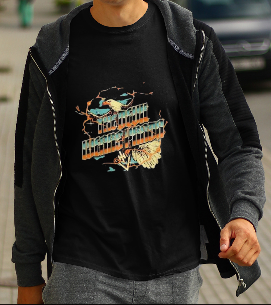 The Devil Wears Prada Bald Eagle Electric Orange And Blue T-Shirt