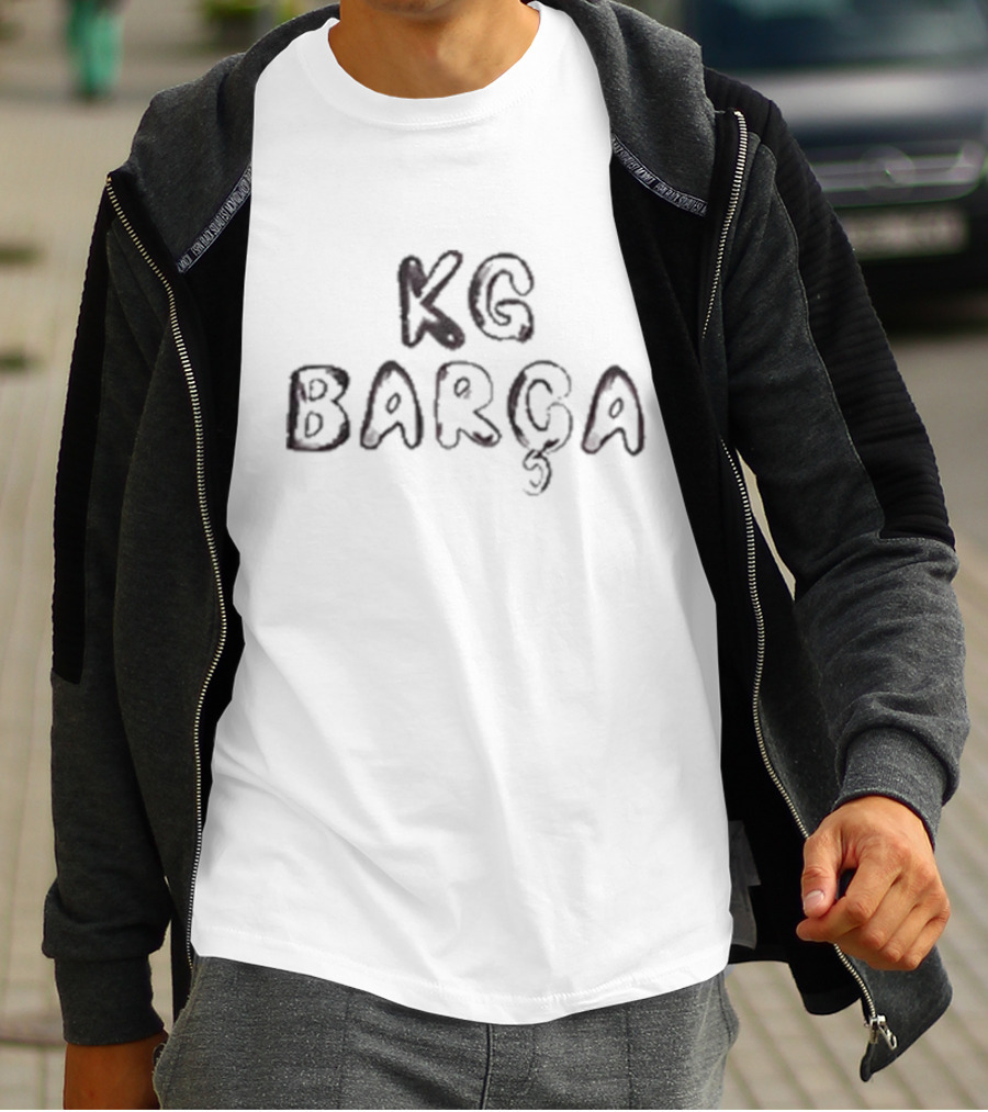 Kg Bargca Barcelona Comic Style Playful Font T-Shirt