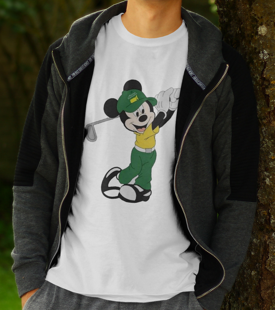 Mickey Mouse Golf Masters Tournament Iconic Swing T-Shirt