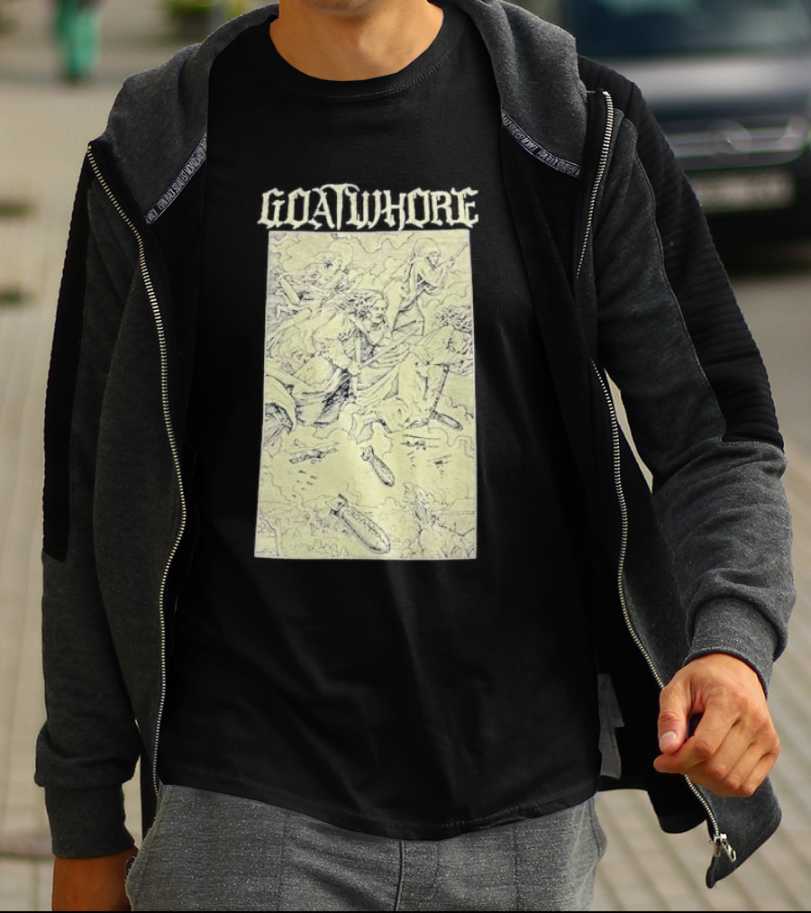 Goatwhore Band Illustration With Mythical Figures And Creatures T-Shirt