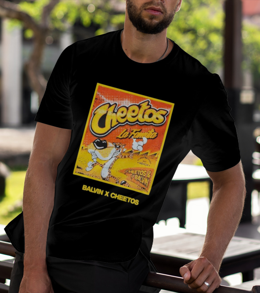 Cheetos La Familia Merch Balvin X Cheetos Collaboration T-Shirt