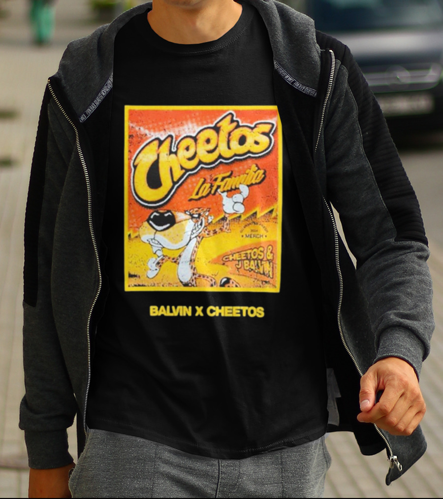 Cheetos La Familia Merch Balvin X Cheetos Collaboration T-Shirt