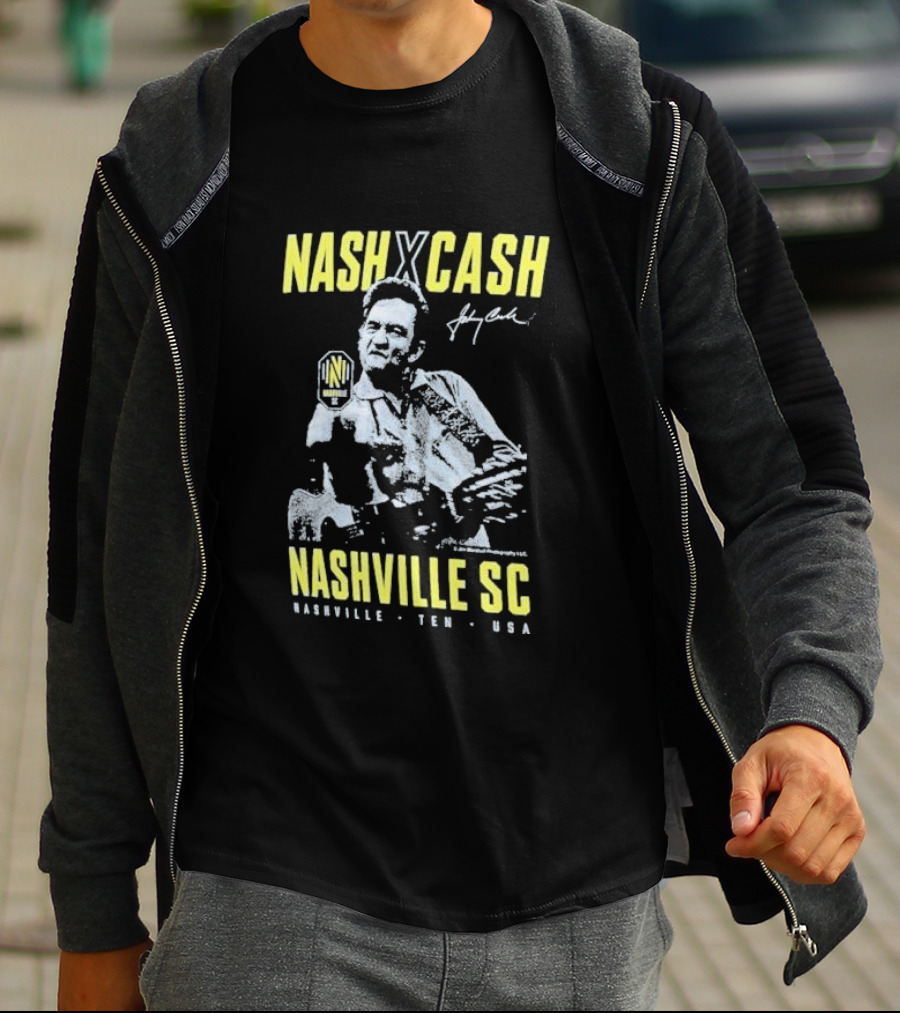 Nash X Cash Nashville SC Johnny Cash Nashville TEN USA T-Shirt