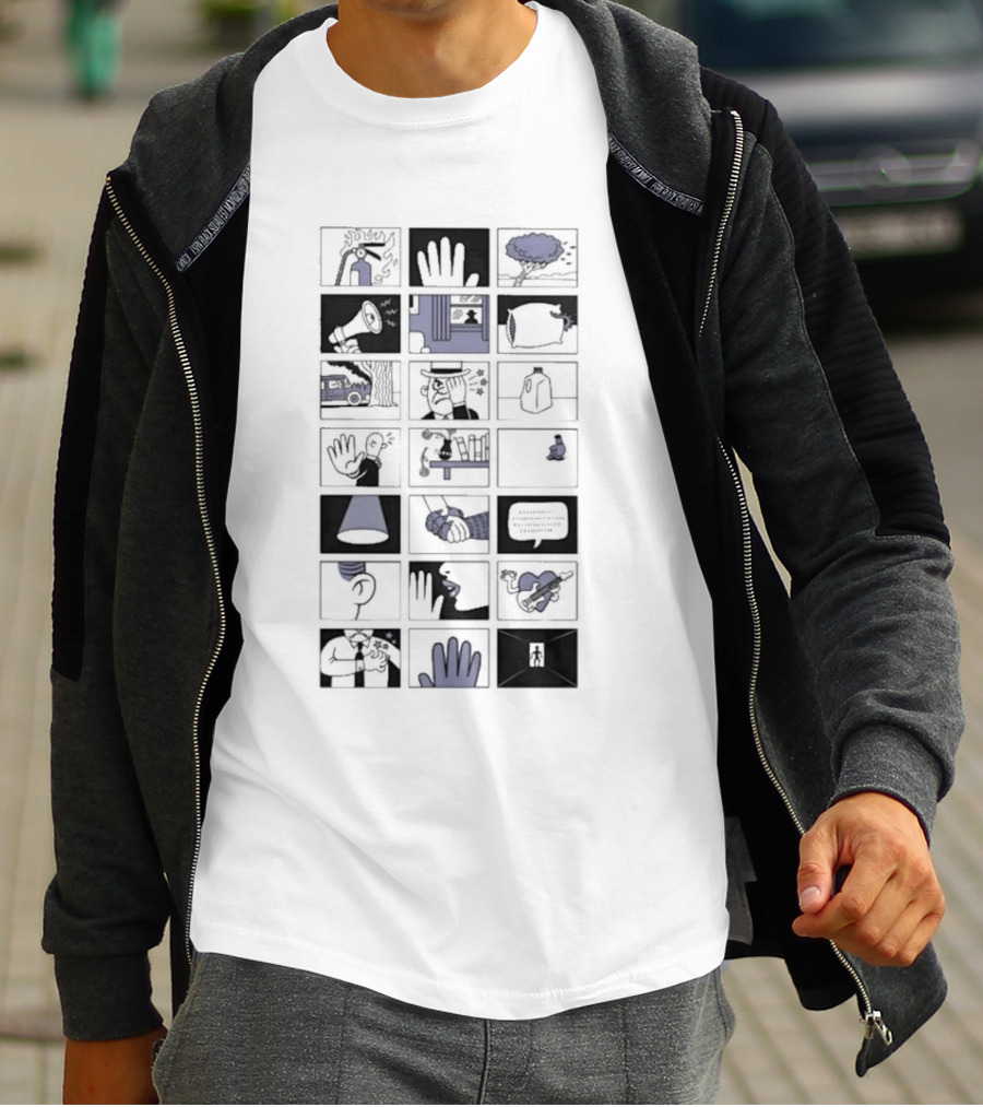 Fingertips: Visual Storyboard Of Hand Motifs And Everyday Life T-Shirt
