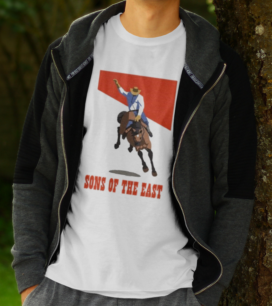 Sons Of The East Cowboy Riding Bucking Horse T-Shirt